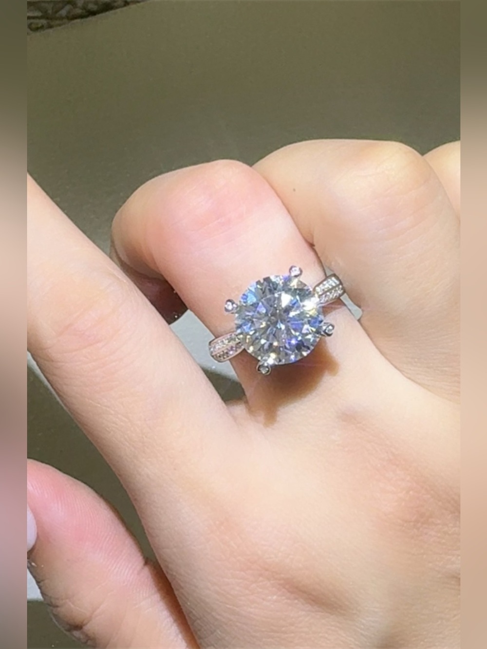 5 Carat Moissanite 925 Sterling Silver Ring